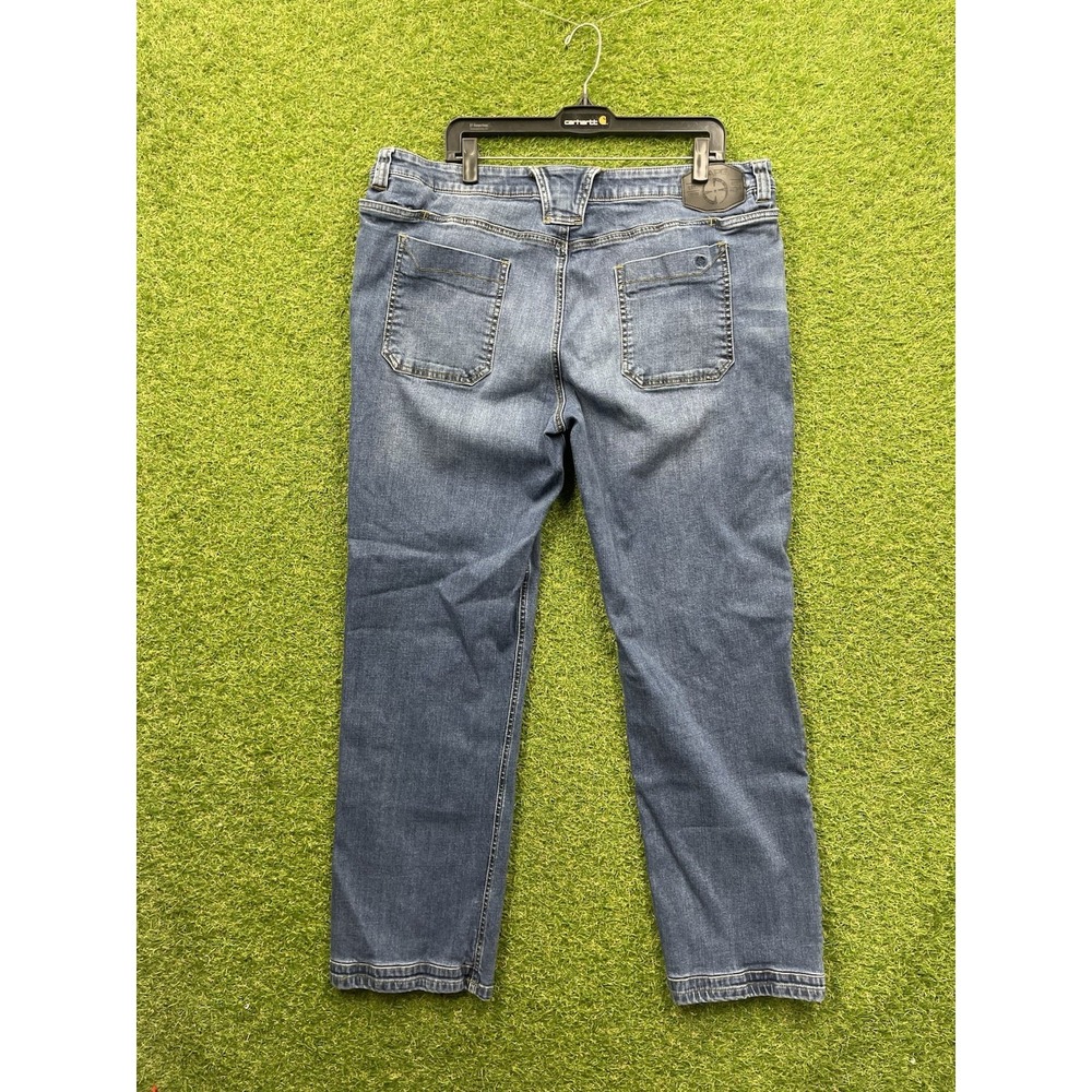 LAPG Terrain Flex Jeans Mens 40x32 Slim Fit Straight Leg Dark Blue Stretch Denim